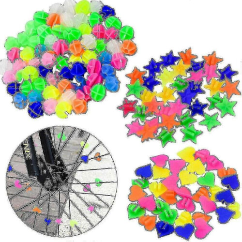 144pcs Bike Spokes Bead,plastic Bicycle Spokes Wheel Decorations Tw