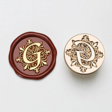 Wax Seal Stamp Set with Sealing Wax for Retro Crafting, Scrapbooking, Wedding Invitations, Style G