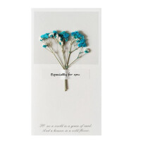 Hochzeitskarte 2 Stück Sky Blue Trockenblumen Grußkarten mit Briefumschlägen, Hochzeitseinladungen One Size