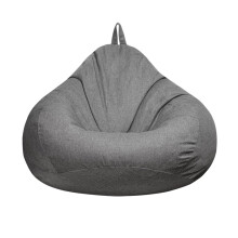 Bean Bag Chair Cover Linen Bean Bag Cover Gray 120x160cm for Teenagers and Adults Without Filling