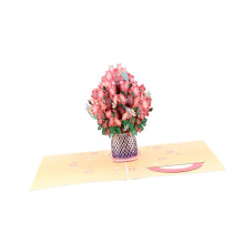 3D Greeting Card - Floral Design Postcard for Mother's Day, Birthdays, Weddings, and Valentine's Day