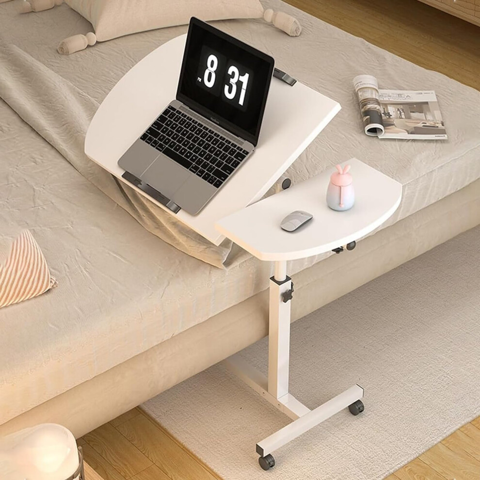 Mobile Notebook Laptop Stand Cart - 360 Swivel Tilting Rolling Desk For Home Office Hospital Use, Adjustable Height 6482260866680