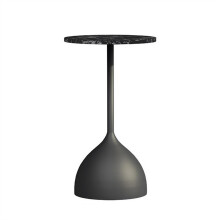 Small Side Table Black Metal, Decorative Nightstand for Bedroom, Living Room and Small Spaces