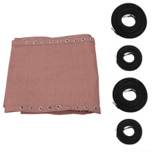 Beach Chair Replacement Set Nylon Fabric Cord with Elastic Ropes for Outdoor Use Coffee Color Durable and Weather-Resistant