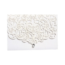 Wedding Invitations with Envelopes and Rhinestones, 10 Pieces for Bachelorette Party, Engagement, Anniversary, Gifts