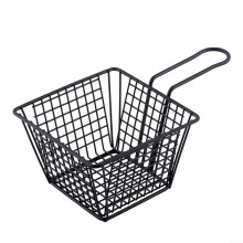 Stainless Steel Mini Fry Baskets with Handle for French Fries and Fried Snacks, Deep Square Design for Restaurants and Home Cooking