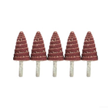 Schleifpapier-Schleifkopf-Set 6 x 25 mm, 5 Konische Kegelwerkzeuge mit 6-mm-Schaft für Holz und Kunststoff
