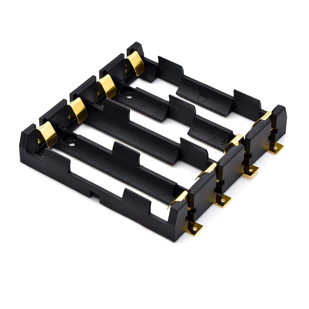 Versatile 18650 Battery Holder With Pins, 3/4 Channel Storage Box, 4 Section Battery Organizer Container Bronze 6482260866970