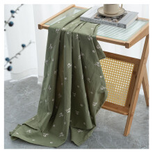 Green Embroidered Cotton Linen Fabric for Kids, 10m Summer Sewing Material for Clothing, Loop Design