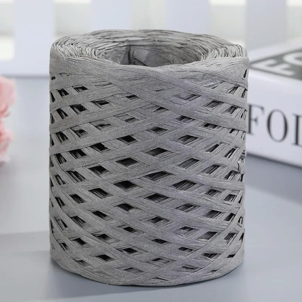 200M Natural Bast Straw Yarn For Knitting And Crocheting, Diy Sun Hat, Beach Bag, Packaging, And Belt Rope 6447073839962