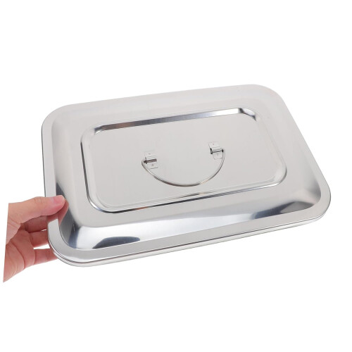 Stainless Steel Rectangular Storage Container with Lid, Multifunctional Medical Disinfection Box for Tools, 500ml 2