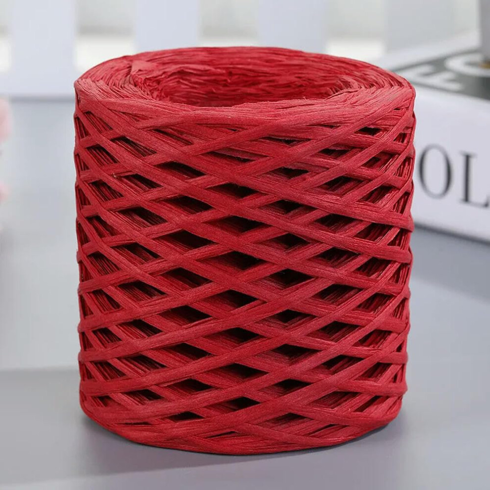 Raffia Yarn Paper Rope 200M Natural Fiber Twine For Knitting, Diy Crafts, Gift Wrapping, And Scrapbooking 6482260867991
