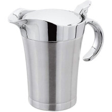 Doppelt isolierter Soßenkrug mit Klappdeckel, ideale Sauciere aus Edelstahl (750 ml) AM