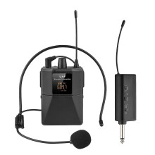 UHF-Funkmikrofon-Headset mit Sender und Empfänger, Bodypack mit LED-Digitalanzeige – CDSX