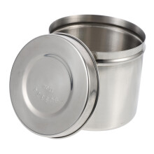 Ointment Jar 12x11.5cm Stainless Steel Cream Container Airtight Portable Storage Bandage Holder Mini Pill Bottle Silver