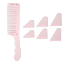 Gebogener Friseurkamm, flache Oberseite, S-Form, professionelles Friseurwerkzeug, Haarschnittkamm, R