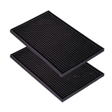 Barmatte, PVC-Wärmedämmung, Abflusspolster, schwarze Bar-Arbeitsplatten-Spill-Matte für Bar, Küche,