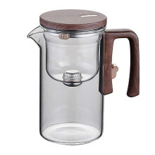 720 ml Glasteekanne Wassertrennung Innenbehälter Ein-Klick-Magnetschalter Teefiltration Teekanne