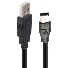 JUNSUNMAY 1,8 m Firewire IEEE 1394 6-poliger Stecker auf USB 2.0-Stecker-Adapter-Konverterkabel-CHEN