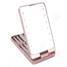 Vergrößerungsspiegel, USB-aufladbarer drehbarer Schalter, faltbarer Touch-Make-up-Spiegel mit Licht