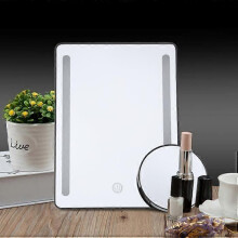 LED-Schminkspiegel mit 10-facher Vergrößerung
