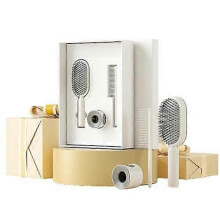 (A) 1set Self Cleaning Hair Brush For Women Hair Comb One-key Cleaning Self Care Air bag Scalp Massage Comb Hairbrush