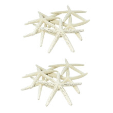 24 stücke Weiß Finger Seesterne 5-10cm Dekorative Fünf-finger Seesterne