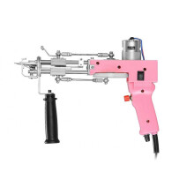 (240V, pink) Electric 2in1 Carpet Tufting Gun Carpet Weaving Flocking Machines DIY Loop Pile/Cut Pile 110-240v Household Weaving Machine Pink