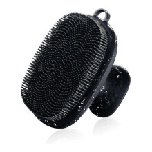 (Black) Silicone Face Scrubber-Facial Cleansing Brush  Manual Waterproof Cleansing Skin Care Face Brushes for Cleansing and Exfoliating