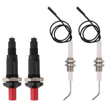 Outdoor Grill Ersatzteile 2 stücke Push Button Piezo Funken Zündung Mit 30cm Länge Draht Hause Liefe