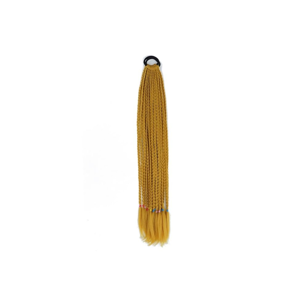 Unisex Synthetic Gradient Box Braids Ponytail For Women, 60Cm 24 Inch With Elastic Band, Braided Hair Accessories A21