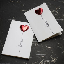 Wedding Card Set of 4 Romantic Love Heart Greeting Cards with Mini Envelopes Cute Stationery Wedding Invitation Paper