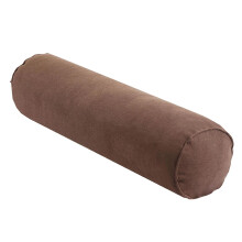 Velvet Cushion Round Roll Pillow With Zipper 7.8x31inch Comfort Neck Pillow Dark Coffee For Head Neck Legs