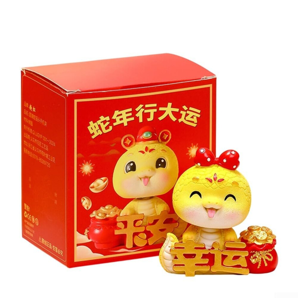 Playful Snake Ornament in Resin, Artistic Home Decor Accent for Luck, 15 cm Tall, Ideal for Modern Interiors-image-OPC-PJWH5R9-NEW