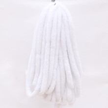 Artificial Rabbit Fur Ribbon 1 Metre Fluffy Trim Fabric for DIY Clothing Sewing Costume Accessories in Soft White