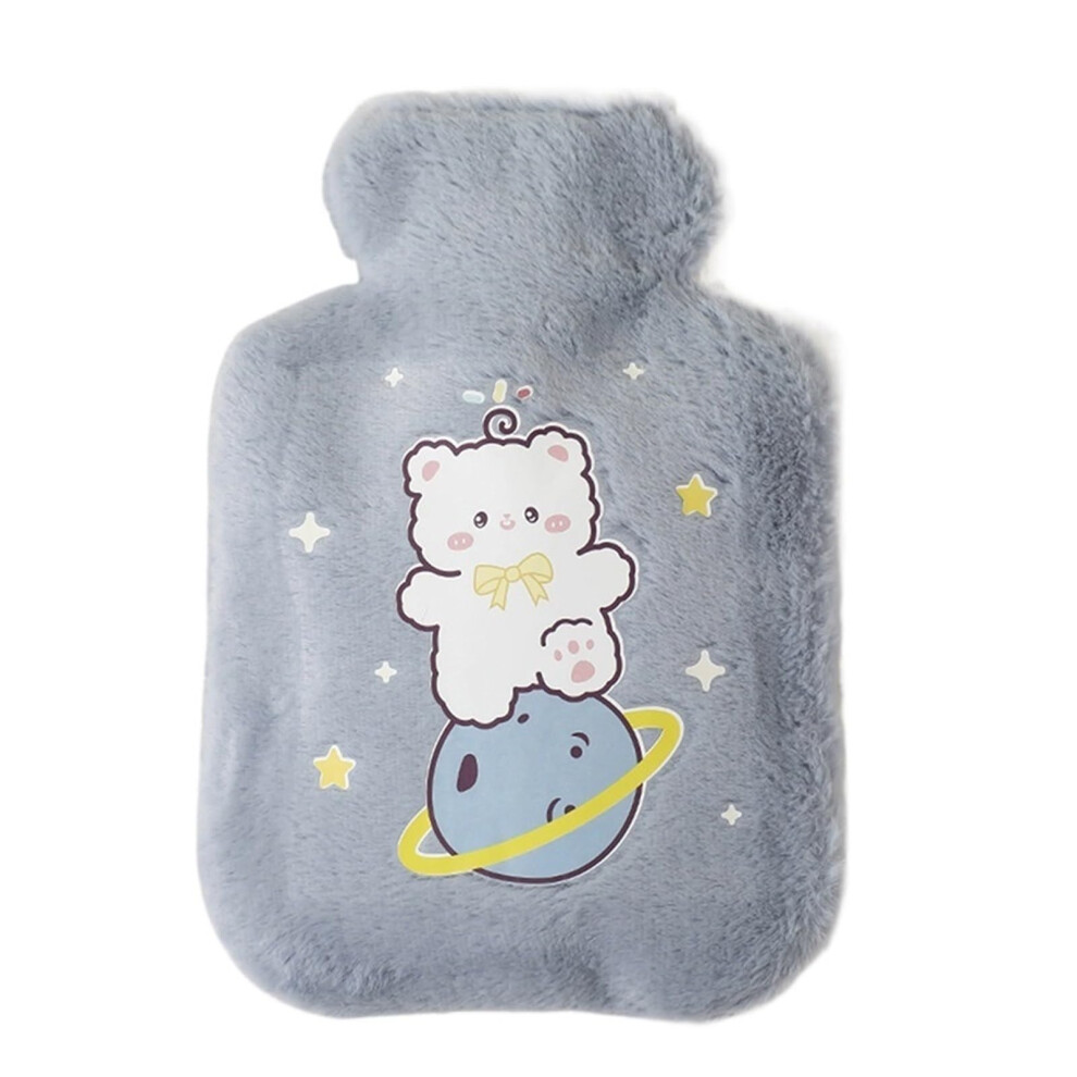 Cartoon Plush Rabbit Bear Hot Water Bottle 500ml Velvet Portable Hand Warmer for Students Cute Warm Water Bag