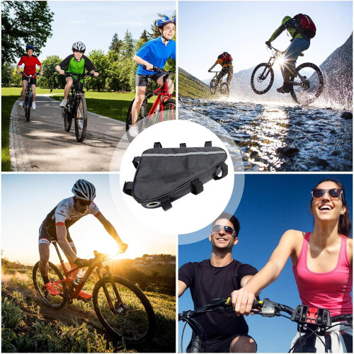 Electric Cycle Battery Bag - Waterproof Triangular Lithium Battery Storage Tray for E-Bike, Durable Battery Compartment 2