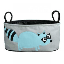 (raccoon bag, Gray) Baby Stroller Organizer Bag for Baby Carriage Bag Baby Pushchair Stroller Bag for Pram Organizer Travel Bags Kids Stroller Bag
