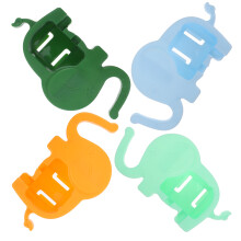 Toothbrush Holders Wall Mounted No Punch Plastic Blue 4pcs
