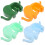 Toothbrush Holders Wall Mounted No Punch Plastic Blue 4pcs 11