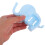Toothbrush Holders Wall Mounted No Punch Plastic Blue 4pcs 7