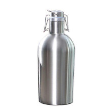 Premium 2L Stainless Steel Bottle Homebrew Beer Growler Secure Swing Top Big Capacity Beer Bottle for Outdoor growler cerveja