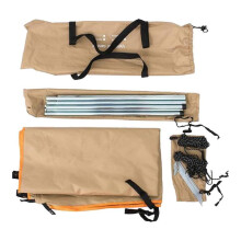 (300 X 200cm, khaki) Car Shelter Shade Camping Side Car Roof Top Tent Awning Waterproof UV Portable Camping Tent Automobile Rooftop Rain Canopy