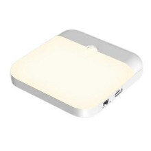 (Warm White) Motion Sensor Led Light Usb Charging Square Lamp for Bedroom Kitchen Stair Hallway Wardrobe Cupboard Lighting