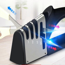 Knife Sharpener 4 in 1 Diamond Coated&amp;Fine Rod Knife Shears and Scissors Kitchen Sharpening stone System Stainless Steel Blades