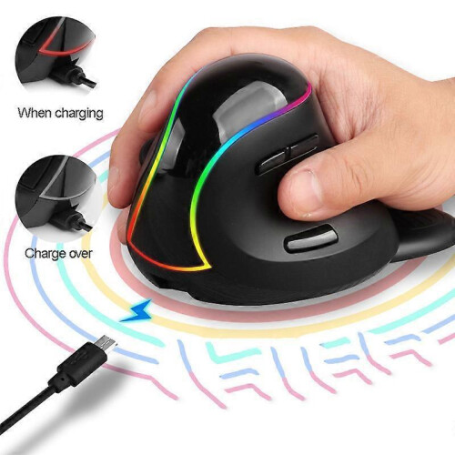 Vertical 2.4G Wireless Mouse with Detachable Chassis And Multi-Function Rechargeable Mause Gaming office portable Mice for PC 2