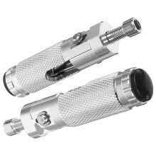 2 Pcs Foot Motorcycle Motorcycle Pedals 10.5x2.5x2.30cm Silver
