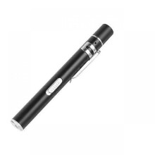 (Black) USB Rechargeable Medical Handy Pen Light Mini Nursing Flashlight LED Torch Lamp With Stainless Steel Clip Pocket Led Flashlight