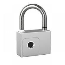 (Silver) Tuya Fingerprint Padlock Smart Door Lock Garage Gates Anti-theft Padlock large 10mm Stainless Steel Remote Authorization Unlock