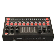 Sound Mixer Board,Live Sound Card Voice Changer with Multiple Sound Effects and LED Light for Live Streaming Audio Mixer